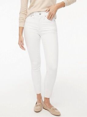 J.Crew Factory White 10” High Rise Skinny Jeans Women’s 27 Frayed Hem